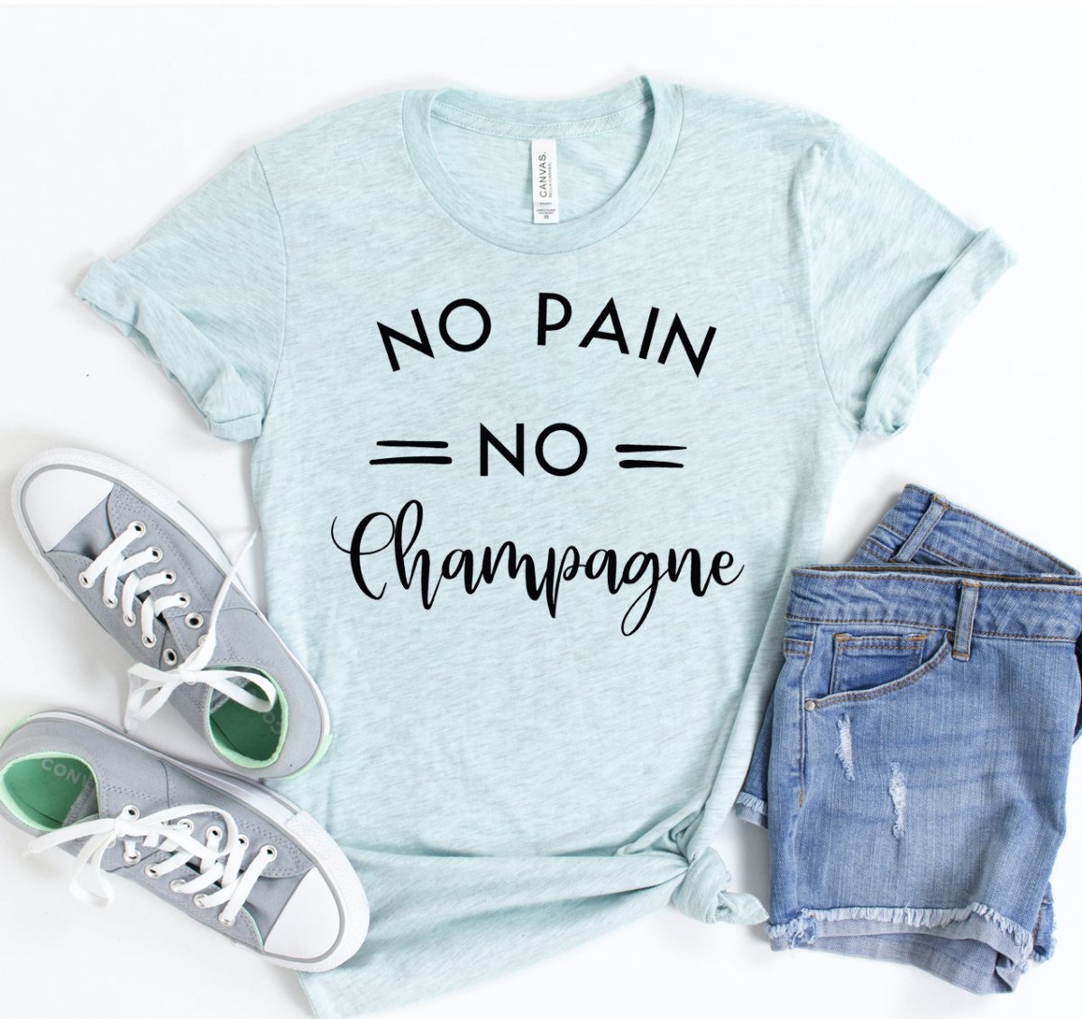 No Pain No Champagne T-shirt - 40daY40nighT