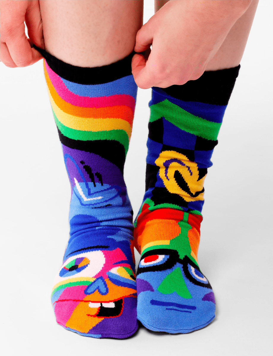 SILLY & SERIOUS DAD OR MOM AND ME PERSONALITIES SOCK SET - 40daY40nighT