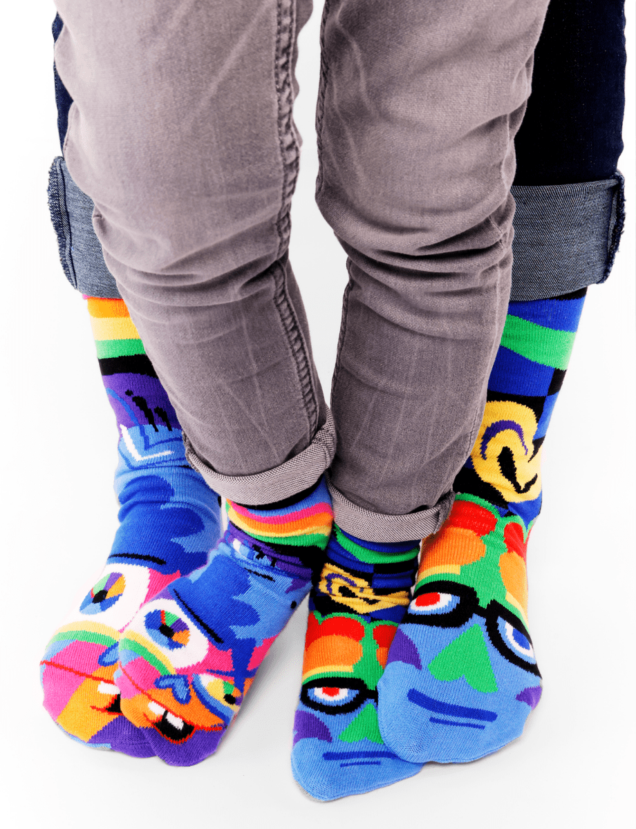 SILLY & SERIOUS DAD OR MOM AND ME PERSONALITIES SOCK SET - 40daY40nighT